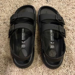 Size 34 black Birkenstock sandals